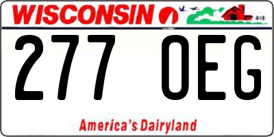 WI license plate 277OEG