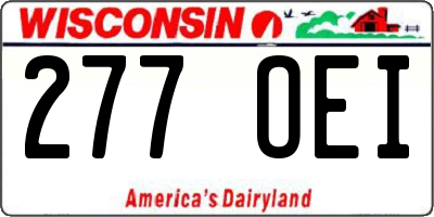 WI license plate 277OEI