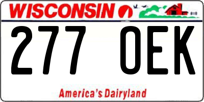 WI license plate 277OEK