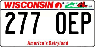 WI license plate 277OEP