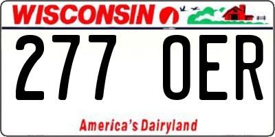 WI license plate 277OER