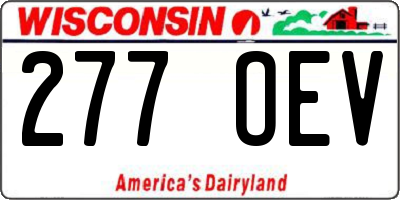 WI license plate 277OEV