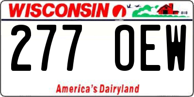 WI license plate 277OEW