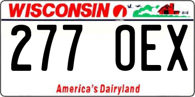 WI license plate 277OEX