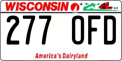 WI license plate 277OFD
