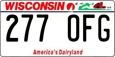 WI license plate 277OFG