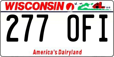 WI license plate 277OFI