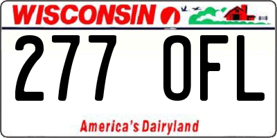 WI license plate 277OFL