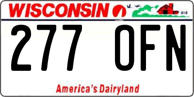 WI license plate 277OFN