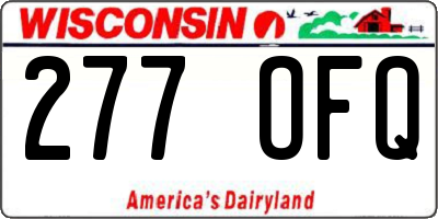 WI license plate 277OFQ