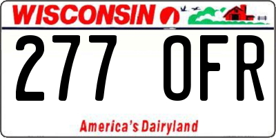 WI license plate 277OFR