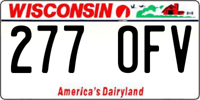 WI license plate 277OFV