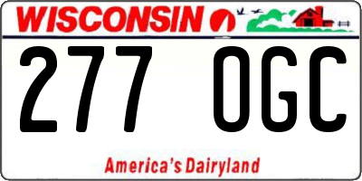 WI license plate 277OGC