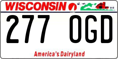WI license plate 277OGD