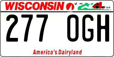 WI license plate 277OGH