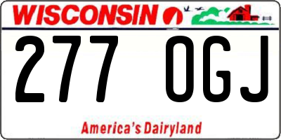 WI license plate 277OGJ
