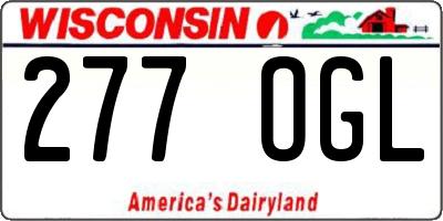 WI license plate 277OGL