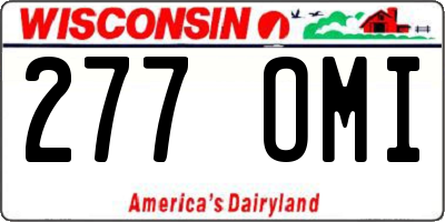 WI license plate 277OMI