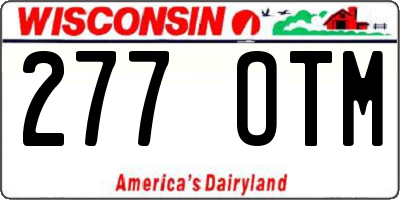 WI license plate 277OTM