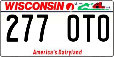 WI license plate 277OTO