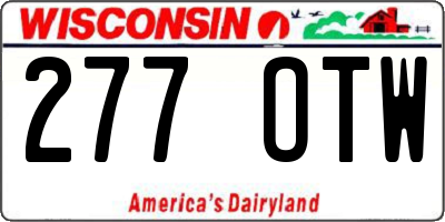 WI license plate 277OTW