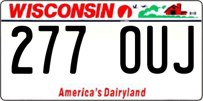 WI license plate 277OUJ