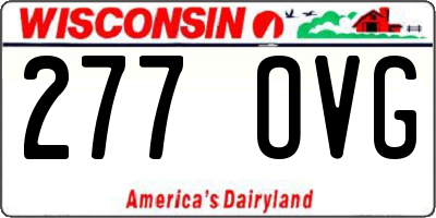 WI license plate 277OVG