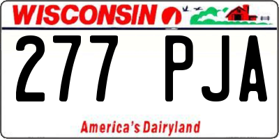 WI license plate 277PJA