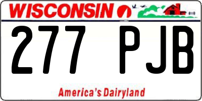 WI license plate 277PJB