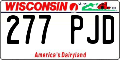 WI license plate 277PJD