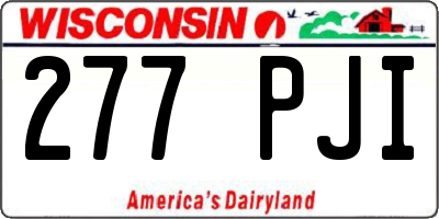 WI license plate 277PJI