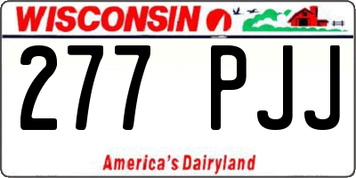 WI license plate 277PJJ