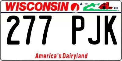 WI license plate 277PJK
