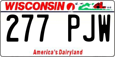 WI license plate 277PJW