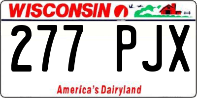 WI license plate 277PJX