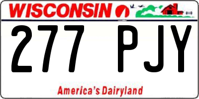WI license plate 277PJY