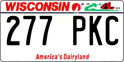 WI license plate 277PKC