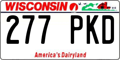 WI license plate 277PKD