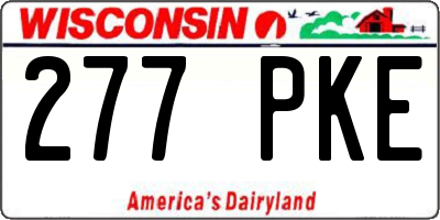 WI license plate 277PKE