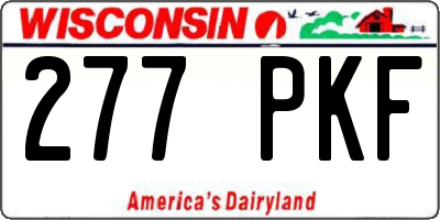 WI license plate 277PKF