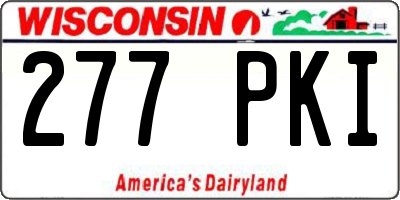WI license plate 277PKI