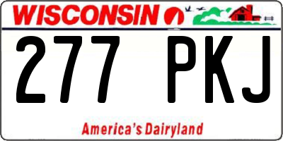 WI license plate 277PKJ