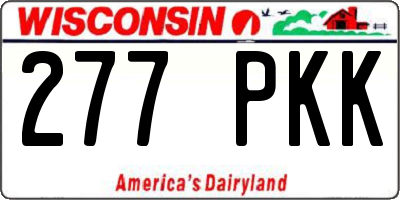 WI license plate 277PKK