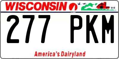 WI license plate 277PKM