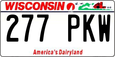 WI license plate 277PKW