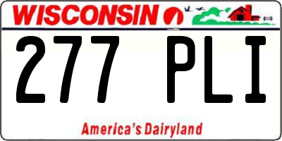 WI license plate 277PLI