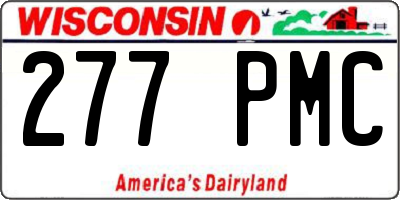 WI license plate 277PMC