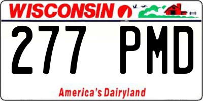WI license plate 277PMD