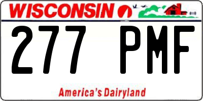 WI license plate 277PMF