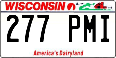 WI license plate 277PMI